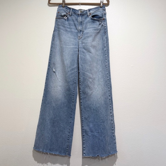 Daze Denim - Daze Hug Wide Leg Raw Hem Jeans Size 28